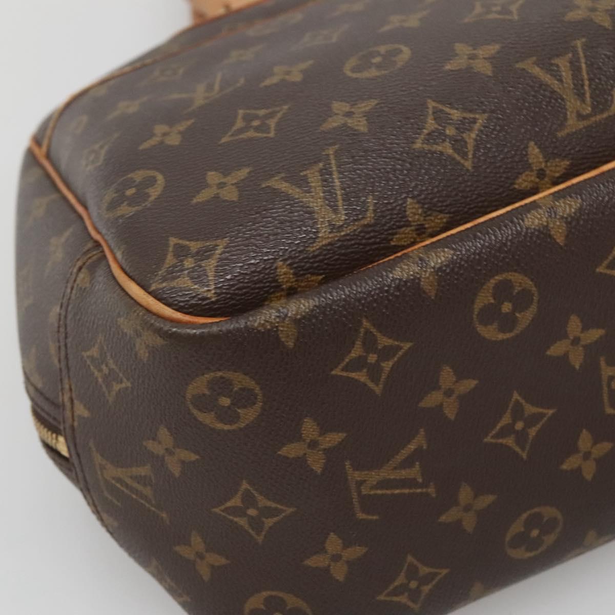 Louis Vuitton Deauville Handbag Monogram Canvas, BROWN, CANVAS, Handbag