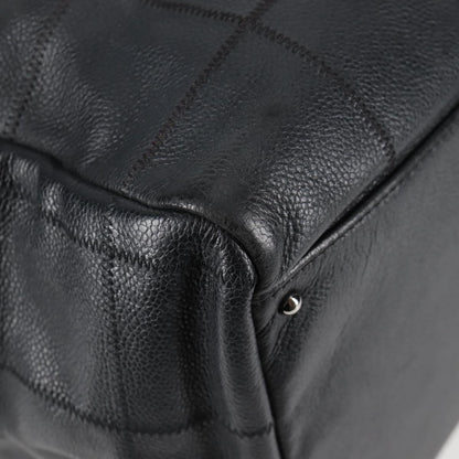 Chanel Chocolate bar, Black, Leather, handbag