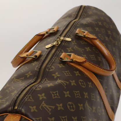 Louis Vuitton Keepall 55, Brown, Canvas, travel