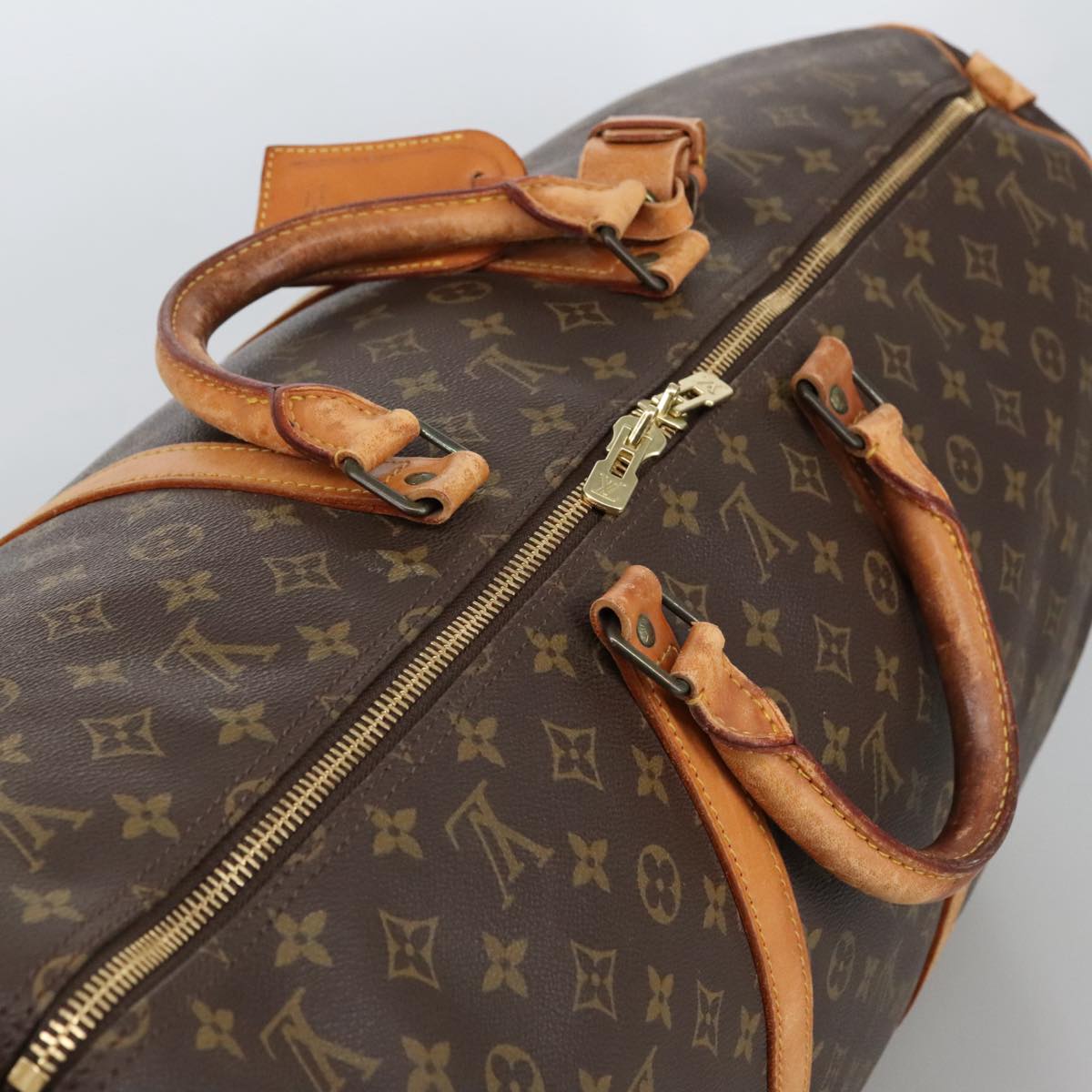 Louis Vuitton Keepall 60, Brown, Canvas, travel