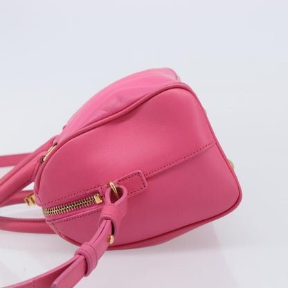 Saint Laurent Classic Duffle Leather, Pink, Leather, Handbag