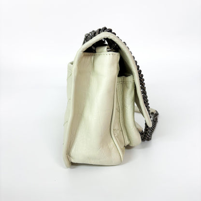 Saint Laurent Niki Flap Shoulder Bag Leather, White, Leather, Shoulder Bag