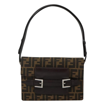 Fendi, Brown, Canvas, shoulder
