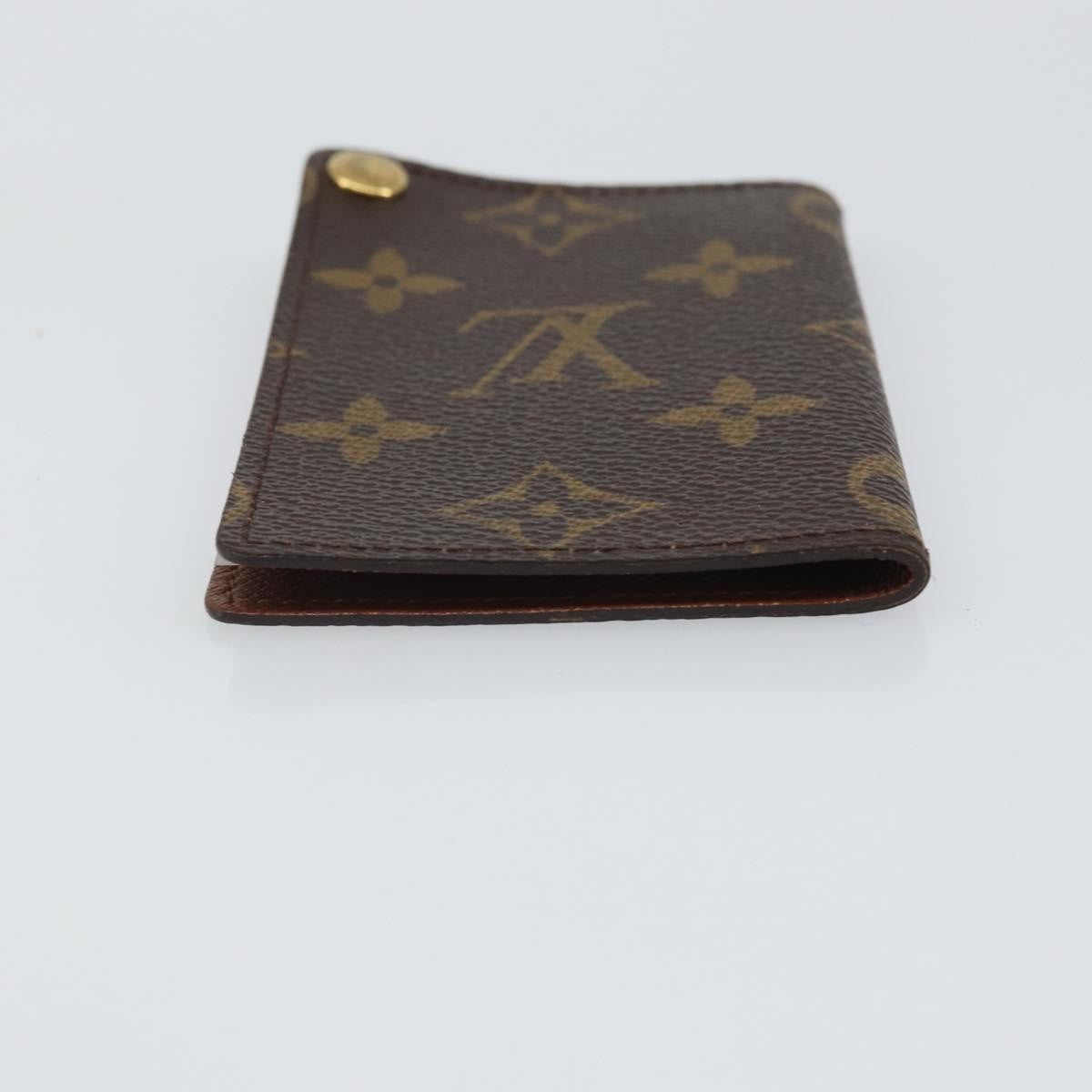 Louis Vuitton Porte Cartes Pression Card Case Monogram Canvas, Brown, Canvas, Card Holder