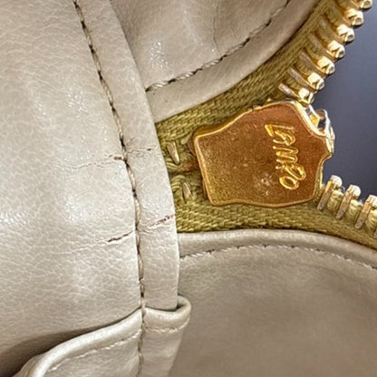 Chanel Vintage Timeless Cosmetic Case Caviar, Yellow, Leather, Clutch
