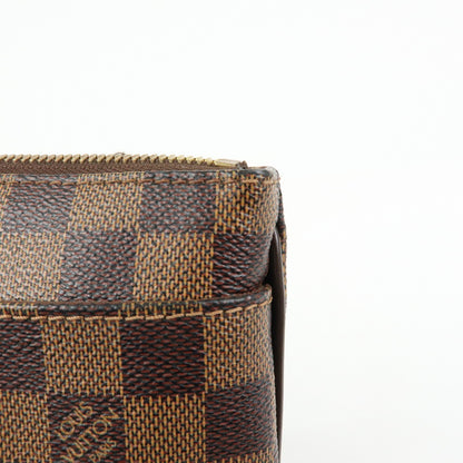 Louis Vuitton Brooklyn Pochette Plate Damier, Brown, Canvas, Clutch