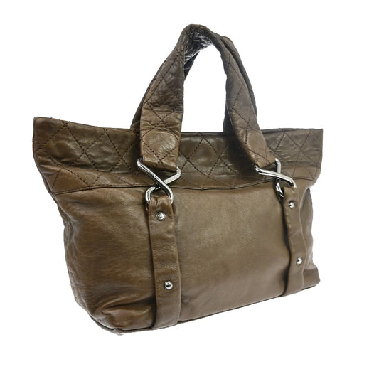 Chanel 8 Knots Lambskin, Brown, Leather, Tote Bag