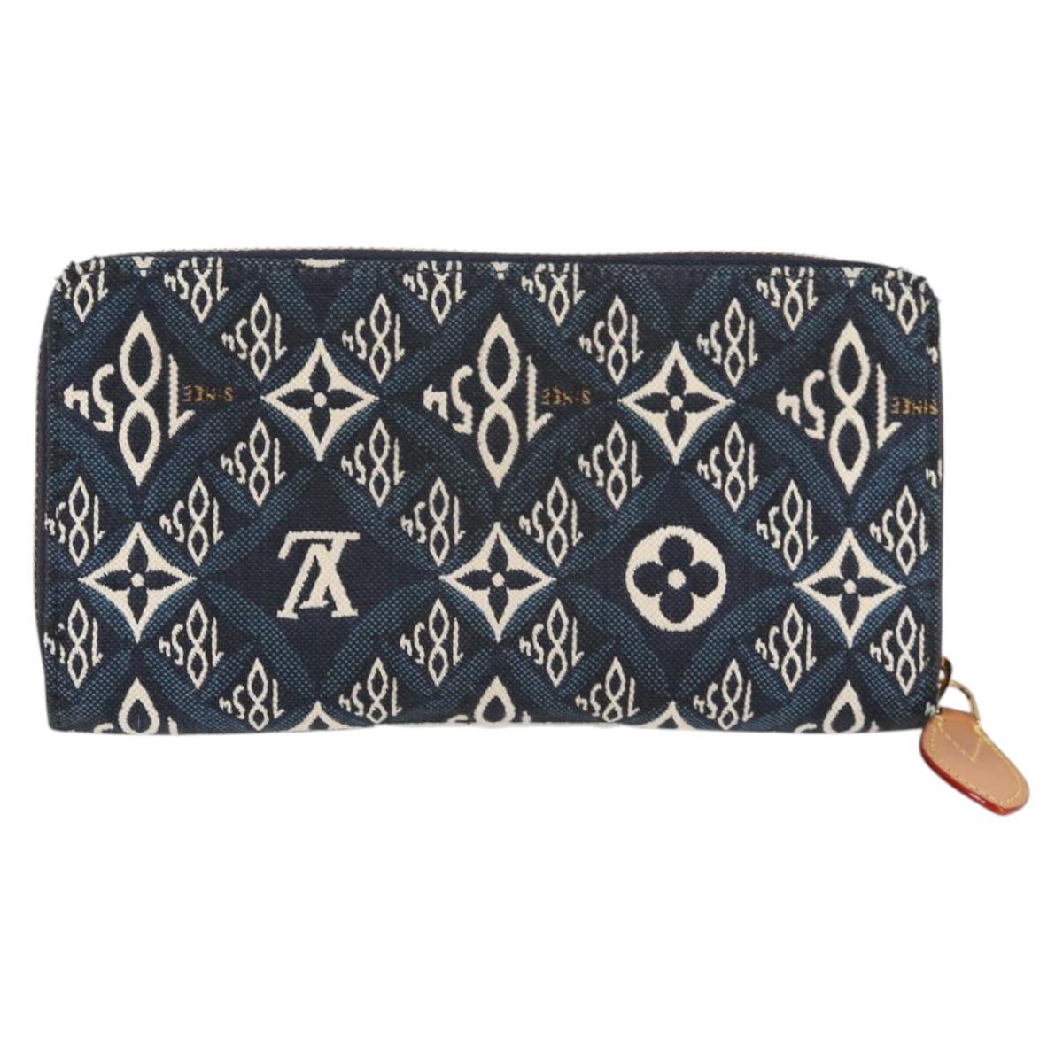 Louis Vuitton Zippy wallet, Blue, Canvas, wallet