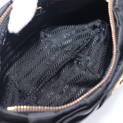 Prada Bow Wristlet Tessuto, Black, Nylon, Clutch