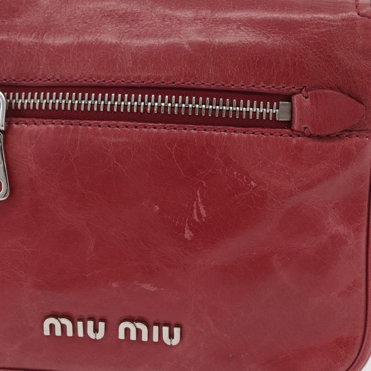 Miu Miu Madras Shoulder Leather, Pink, Leather, Crossbody Bag