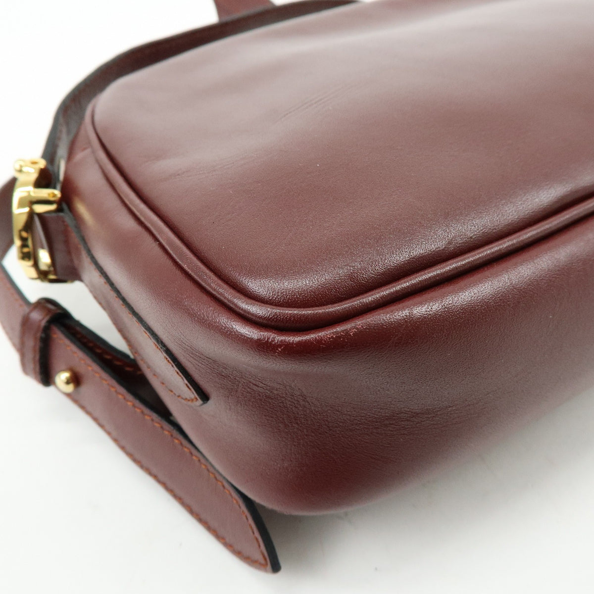Cartier Must de Cartier Leather, Burgundy, Leather, Shoulder Bag