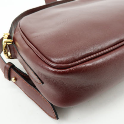 Cartier Must de Cartier Leather, Burgundy, Leather, Shoulder Bag