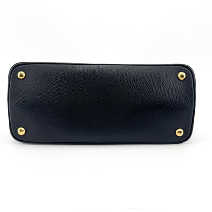 Prada Cuir Double Saffiano Leather, Black, Leather, Tote Bag