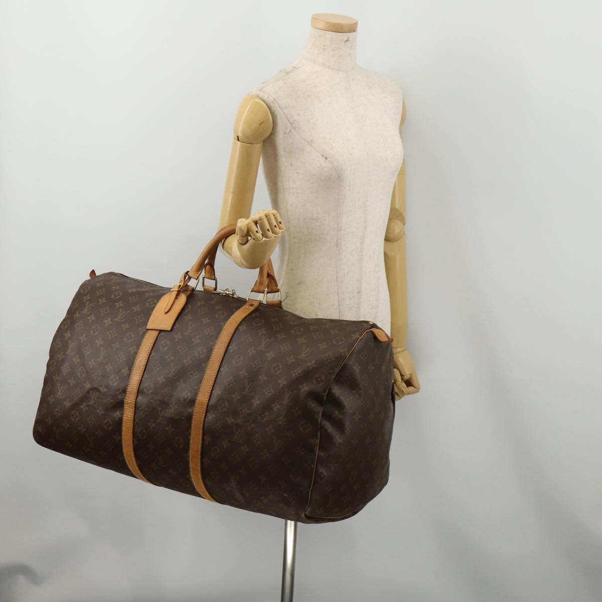 Louis Vuitton Keepall Monogram, Brown, Canvas, Travel Bag