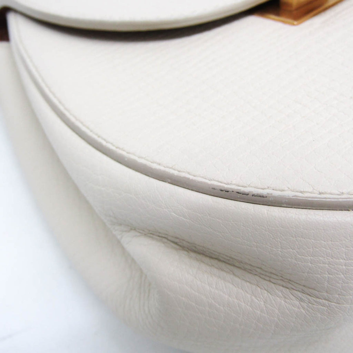 Bottega Veneta Palmellato Convertible Belt Leather, White, Leather, Handbag