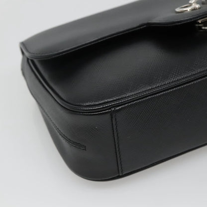 Salvatore Ferragamo Gancini, Black, Leather, shoulder