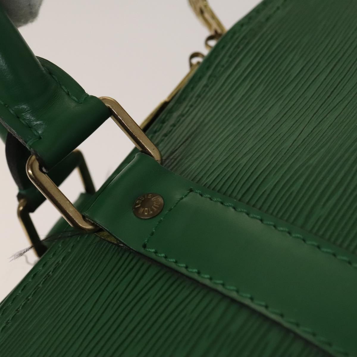 Louis Vuitton Keepall 50, Green, Leather, travel