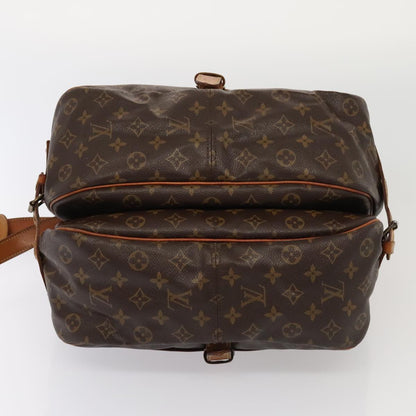Louis Vuitton Saumur 35, Brown, Canvas, shoulder