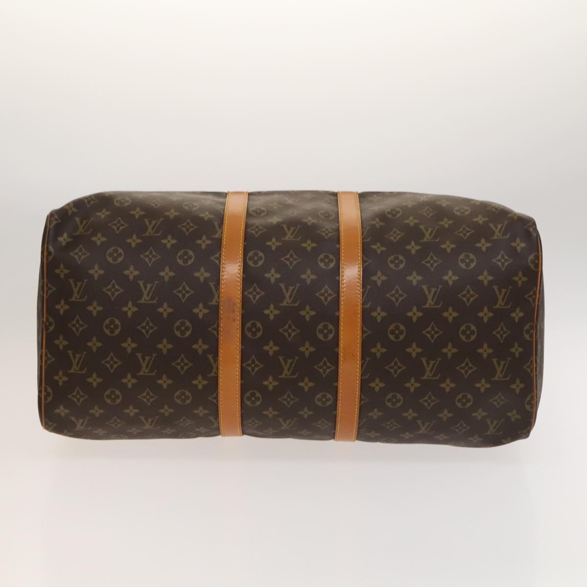 Louis Vuitton Keepall 55, Brown, Canvas, travel