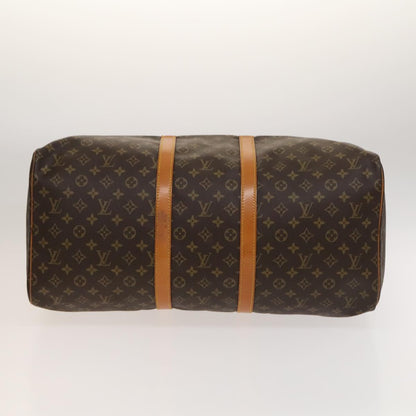 Louis Vuitton Keepall 55, Brown, Canvas, travel