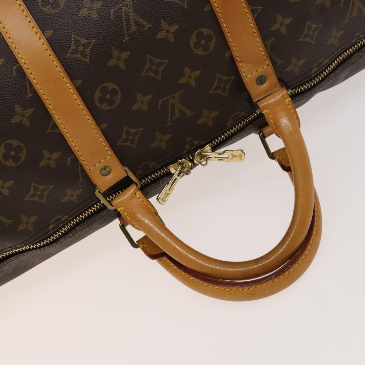 Louis Vuitton Keepall 55, Brown, Canvas, travel