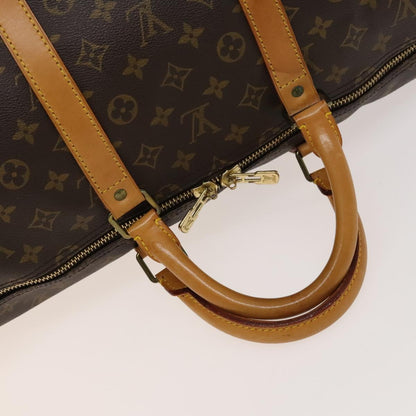 Louis Vuitton Keepall 55, Brown, Canvas, travel