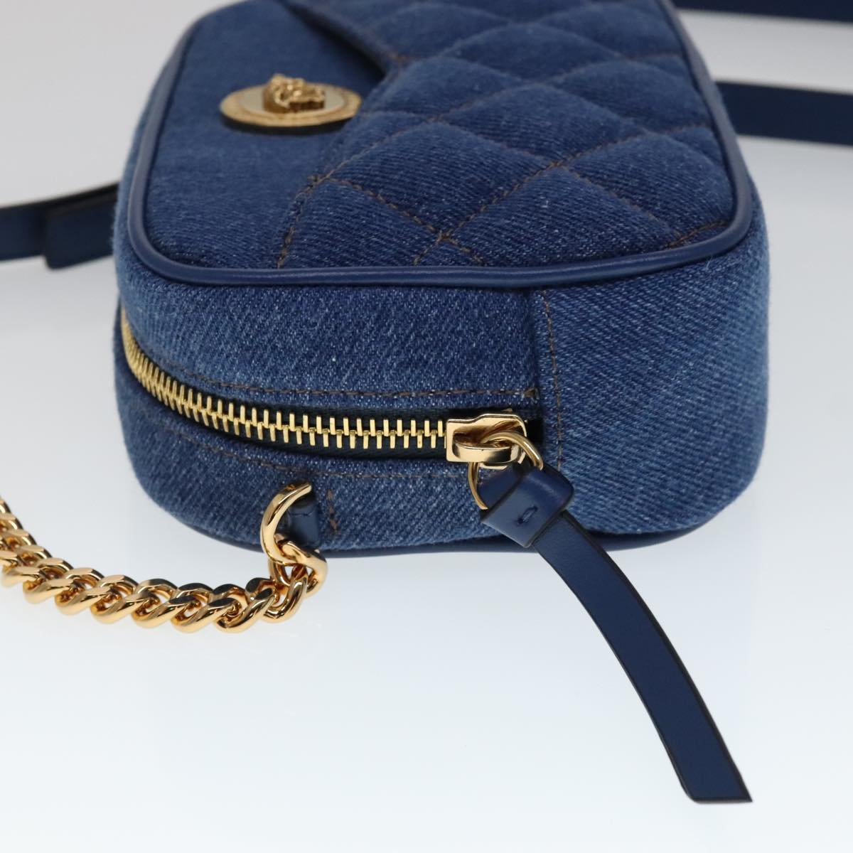 Versace, Blue, Denim - Jeans, shoulder