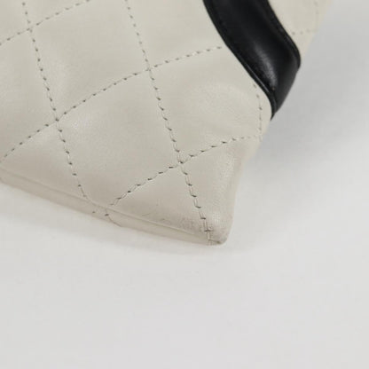 Chanel Cambon, White, Leather, shoulder