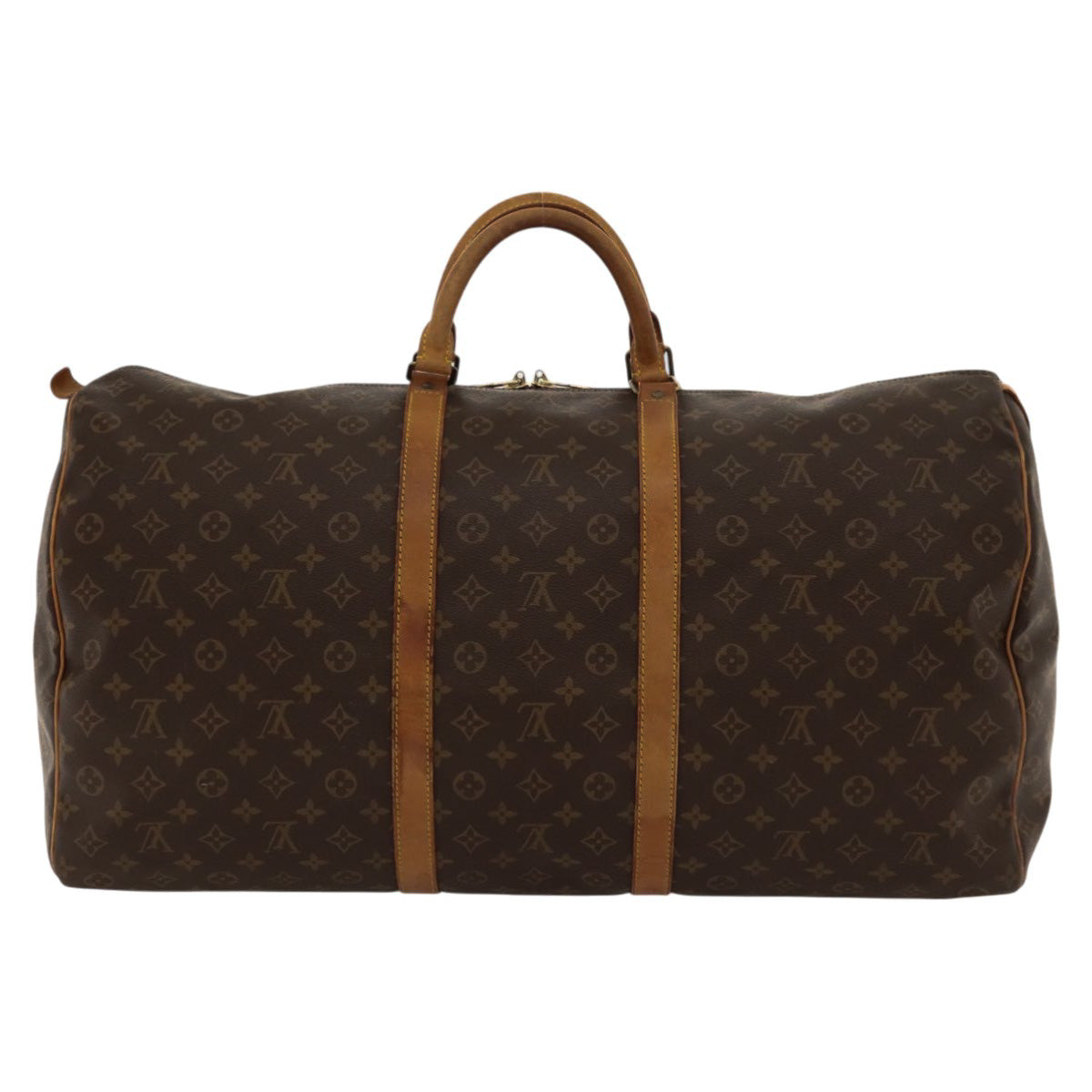 Louis Vuitton Keepall 60, Brown, Canvas, travel