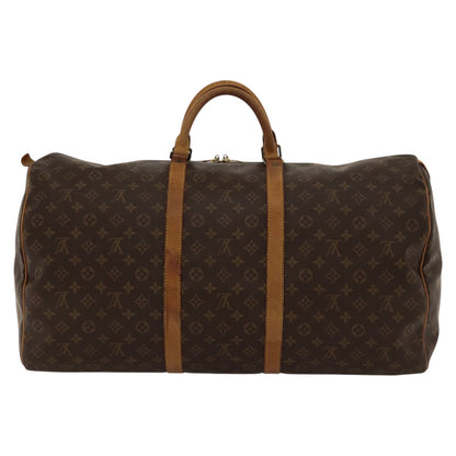 Louis Vuitton Keepall 60, Brown, Canvas, travel