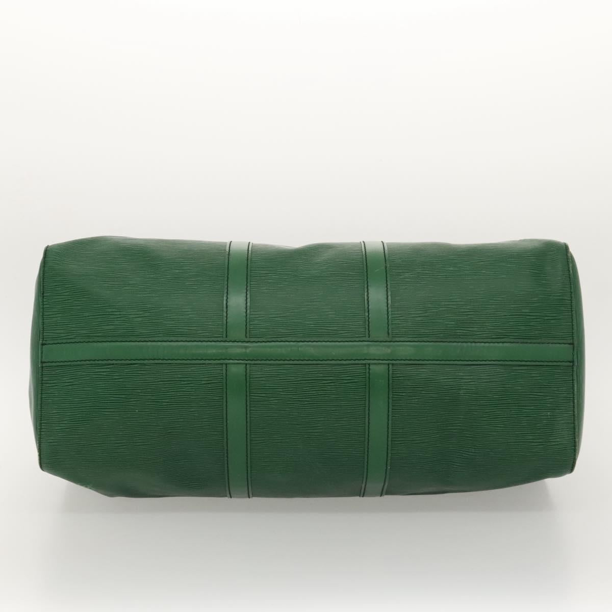 Louis Vuitton Keepall 50, Green, Leather, travel