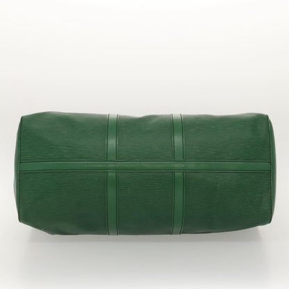 Louis Vuitton Keepall 50, Green, Leather, travel