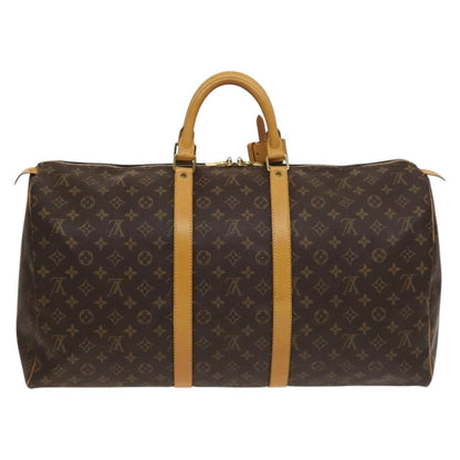 Louis Vuitton Keepall 55, Brown, Canvas, travel