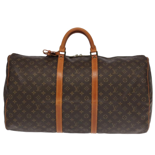 Louis Vuitton Keepall 60, Brown, Canvas, travel