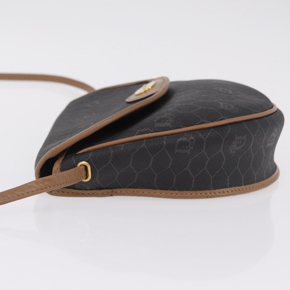 Christian Dior Vintage Honeycomb Canvas, Black, Canvas, Shoulder Bag