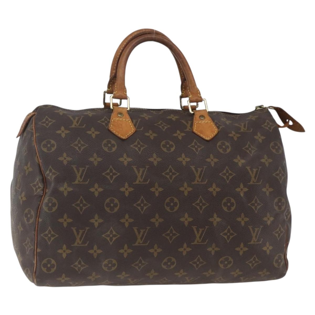 Louis Vuitton Speedy Handbag Monogram Canvas, BROWN, CANVAS, Handbag
