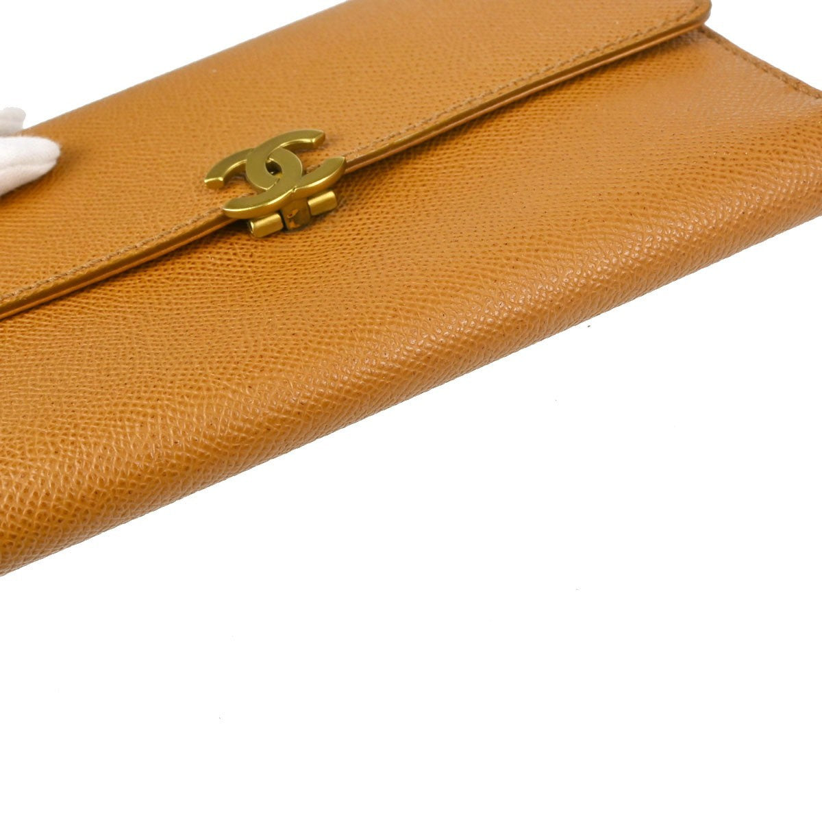 Chanel Trifold Caviar, Brown, Leather, Wallet