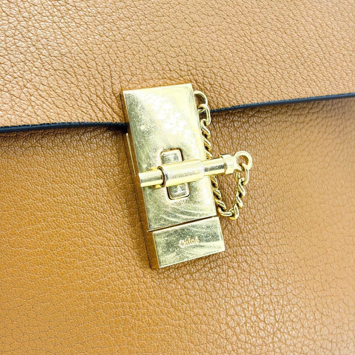 Chloe Drew Leather, Brown, Leather, Crossbody Bag