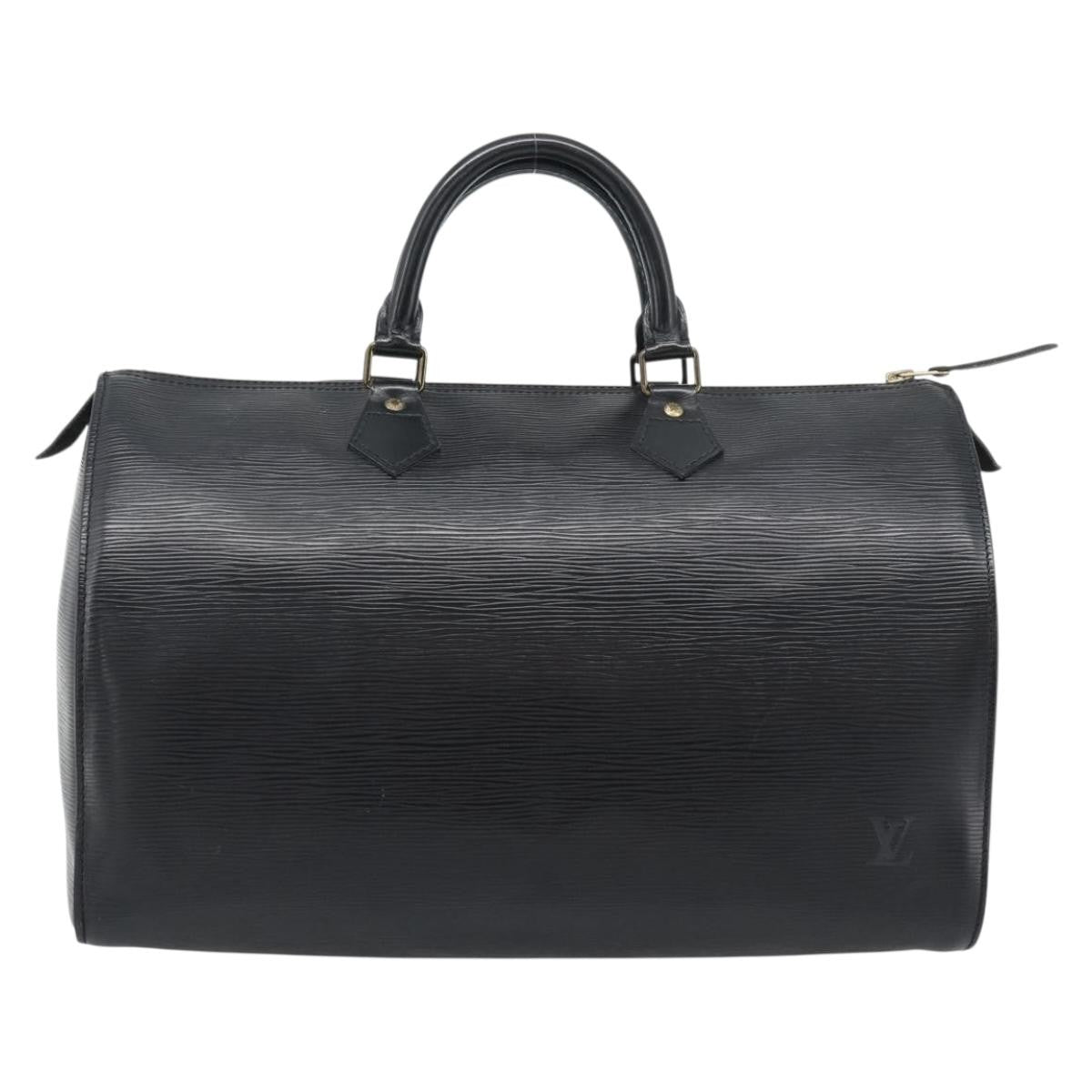 Louis Vuitton Speedy Epi, Black, Leather, Handbag