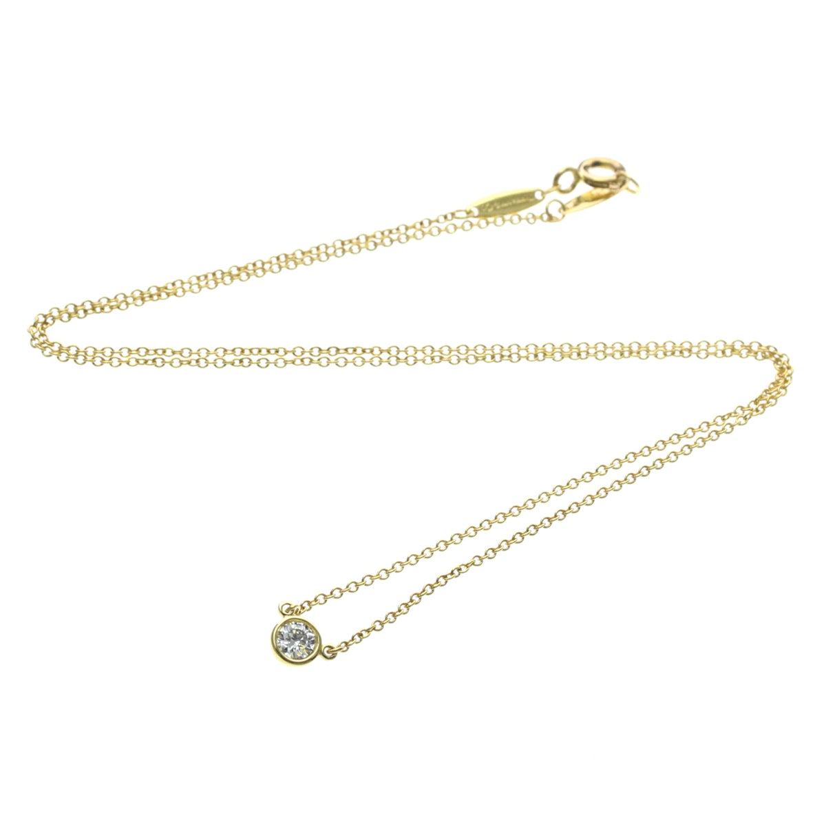 Tiffany & Co. Elsa Peretti Diamonds By The Yard Pendant 18K Yellow Gold with Diamond, Gold, Yellow Gold, Necklace