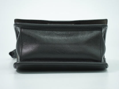 Fendi Kan I F Leather, Black, Leather, Shoulder Bag