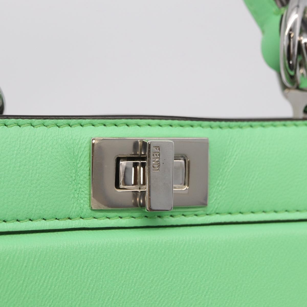 Fendi Peekaboo ISeeU Leather, Green, Leather, Handbag
