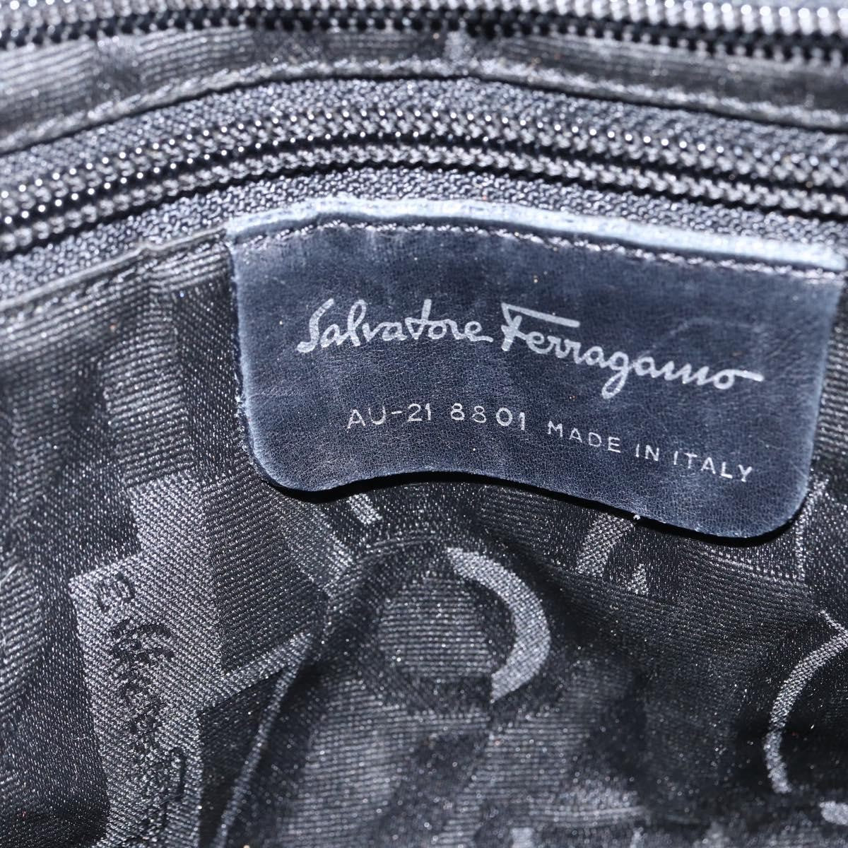 Salvatore Ferragamo Shoulder Bag Canvas, Black, Canvas, Shoulder Bag