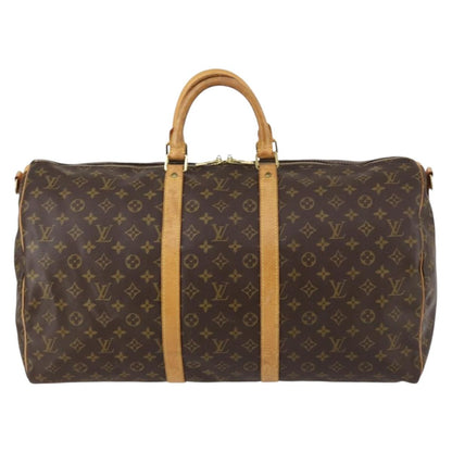 Louis Vuitton Keepall Bag Monogram Canvas, BROWN, CANVAS, Travel bag