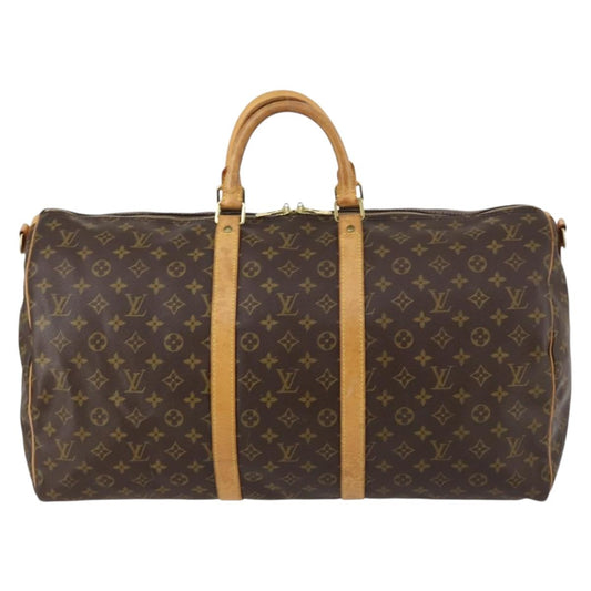 Louis Vuitton Keepall Bag Monogram Canvas, BROWN, CANVAS, Travel bag