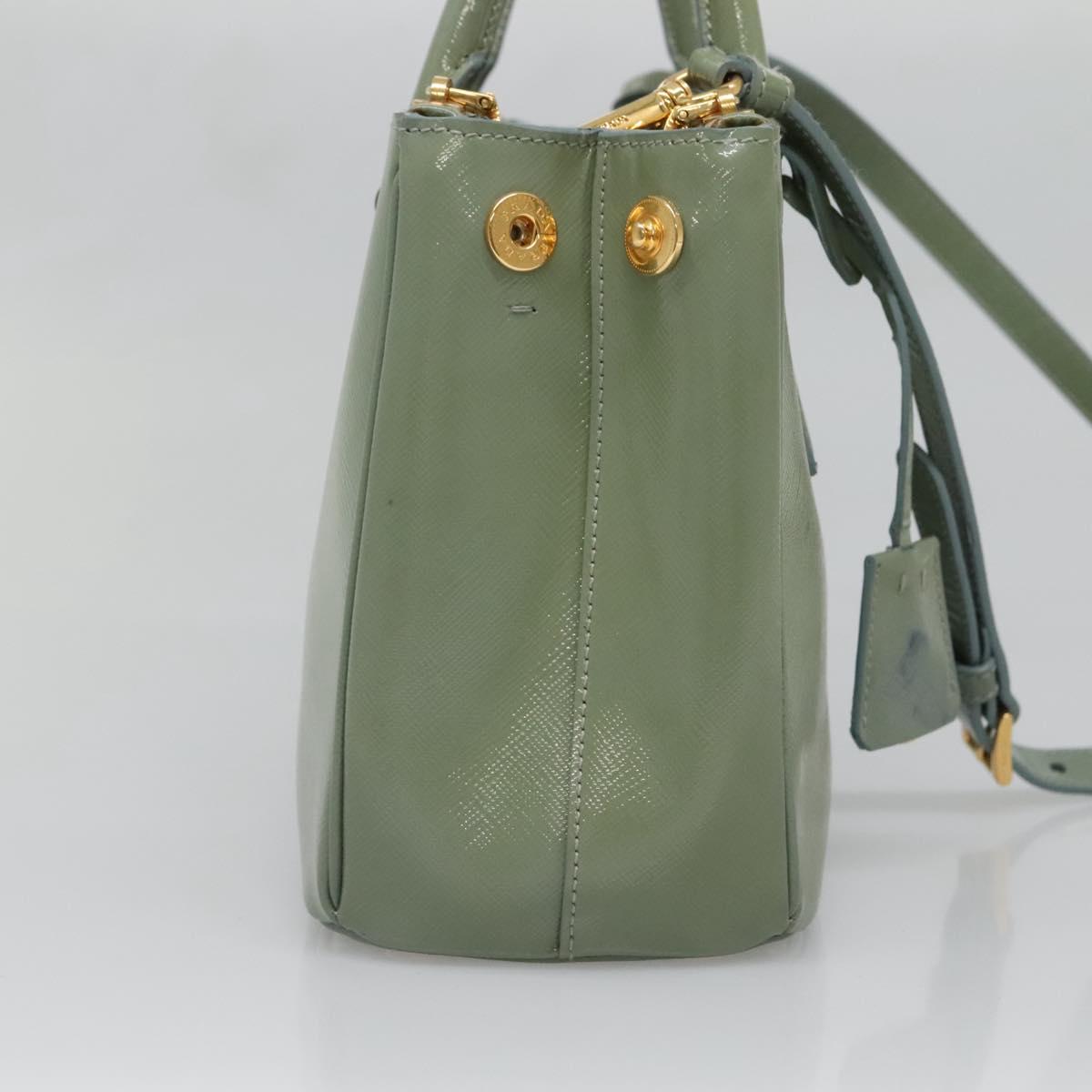 Prada Galleria, Green, Leather, handbag