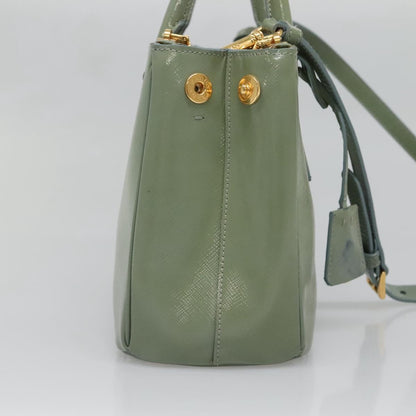 Prada Galleria, Green, Leather, handbag