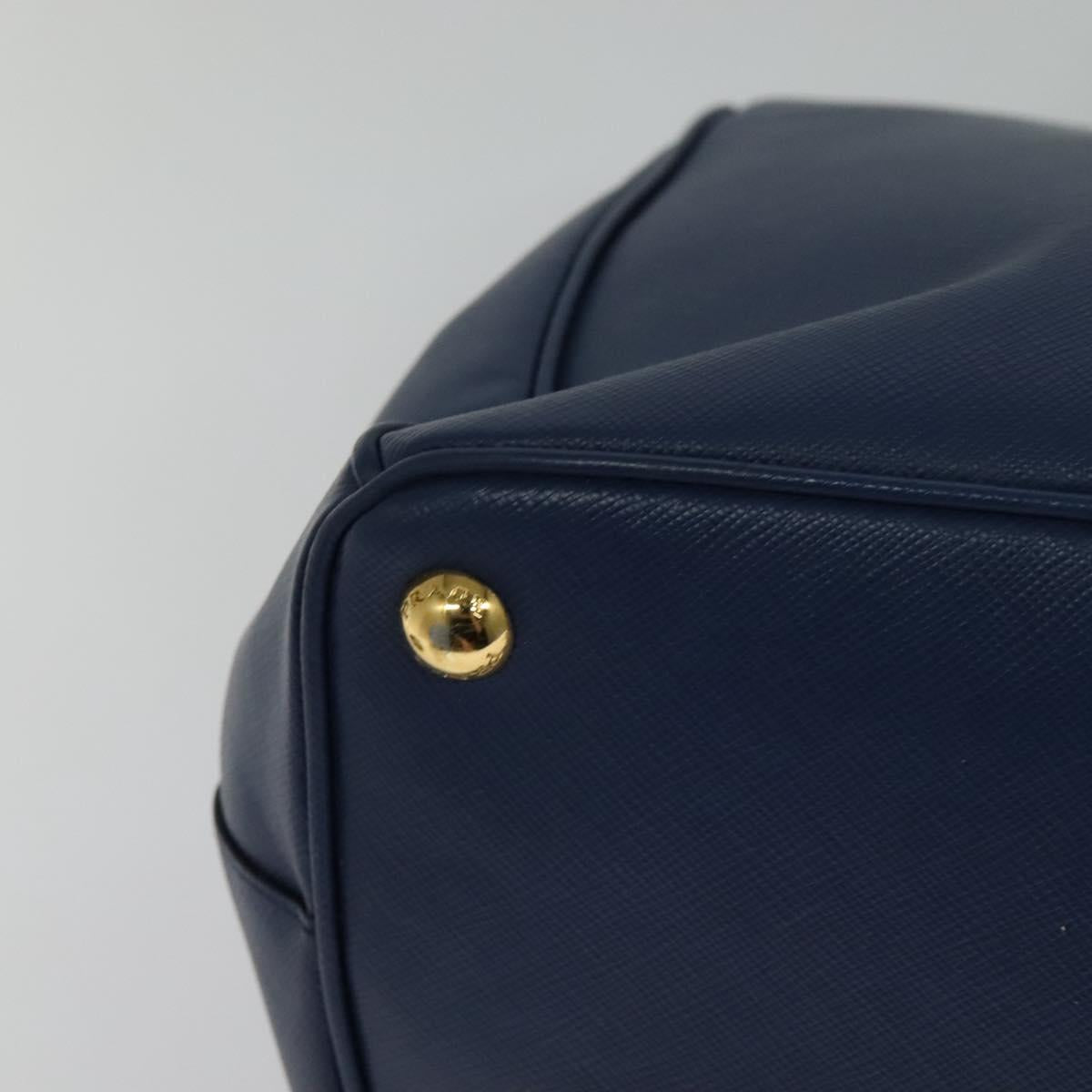 Prada Galleria, Blue, Leather, handbag