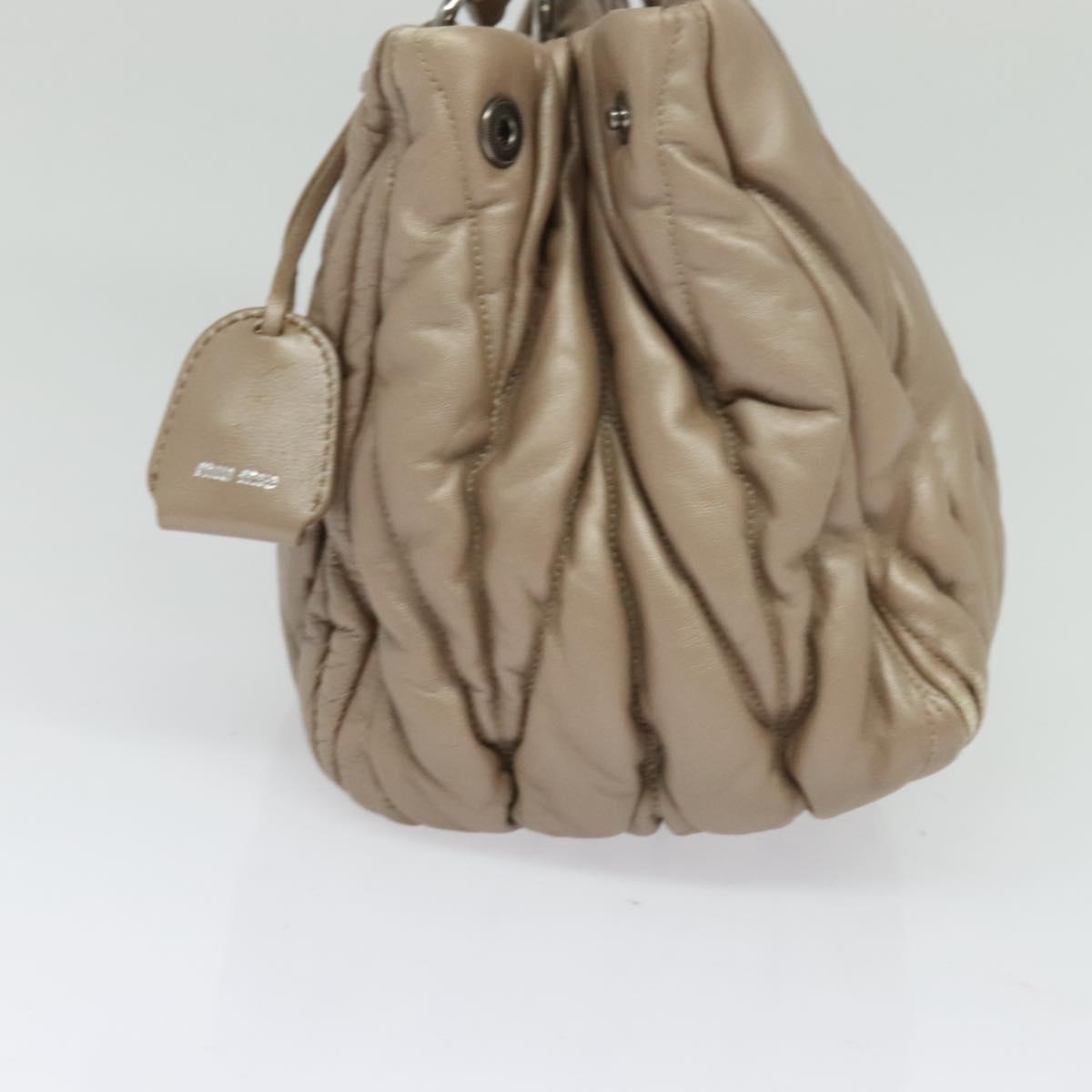 Miu Miu Coffer Convertible Satchel Matelasse Leather, BEIGE, LEATHER, Handbag