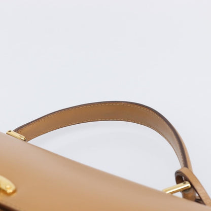 Gucci Vintage Lady Lock Top Handle Leather, Beige, Leather, Handbag